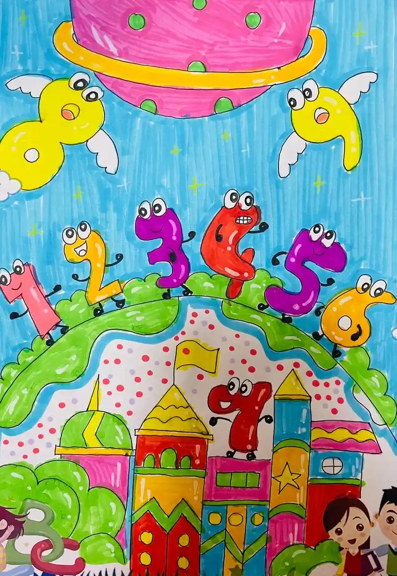 12345678910数字创意画#想画就画 #少儿美术教育 - 抖音