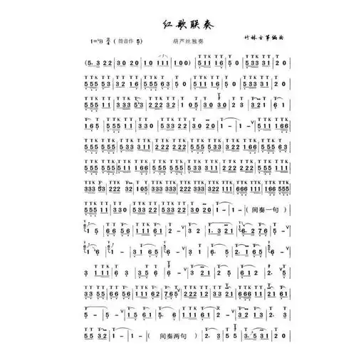 葫芦丝动态谱红歌联奏经典歌曲点燃激情燃烧的岁月