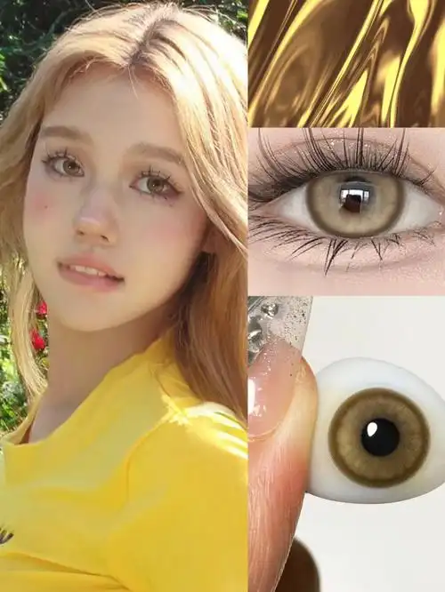 word好哇塞的金色混血美瞳