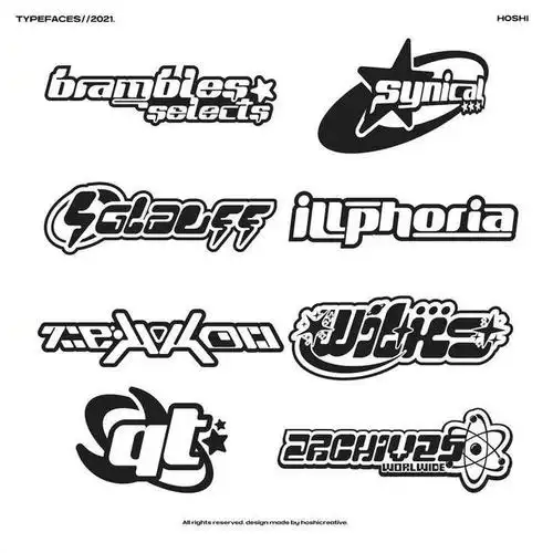 潮流字体logo设计收藏起来