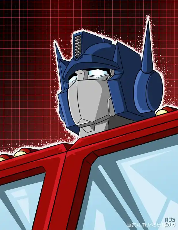 变形金刚g1动画经典角色胸像插画,擎天柱有两张