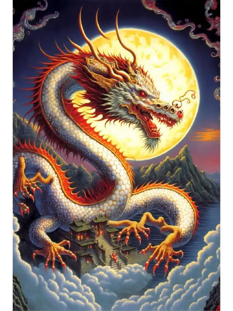 相传龙能飞行,擅变化,会呼风唤雨等,与凤凰,麒麟等并列为祥瑞.