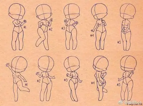 q版人物动作参考图源网络,侵删