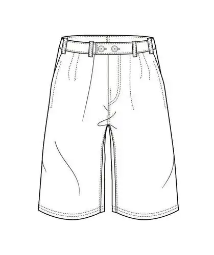 休闲短裤款式图