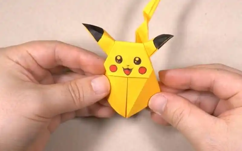 手工制作,折纸系列,60步教你折出 皮卡丘