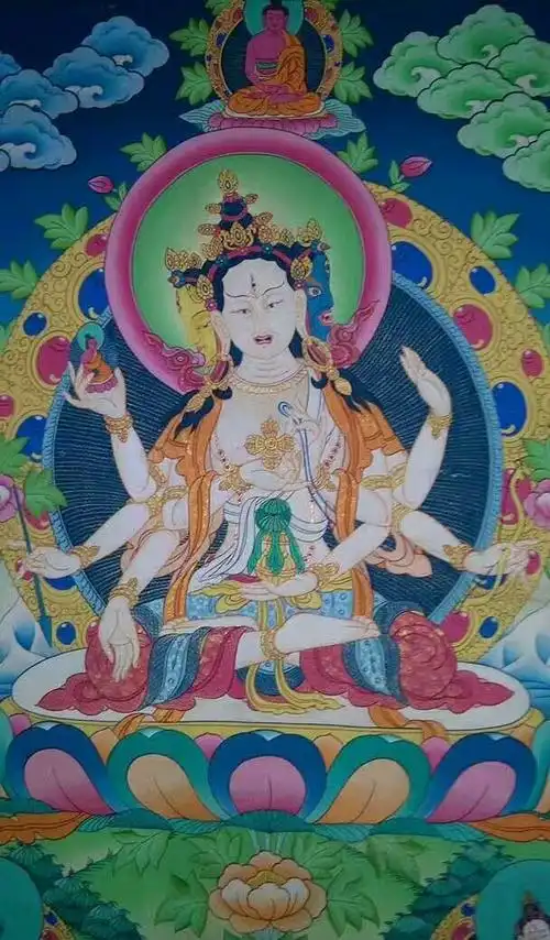 六臂观音玉雕题材