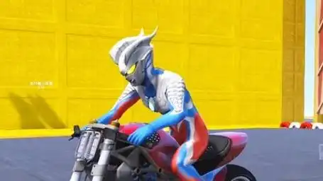 赛罗奥特曼摩托车表演