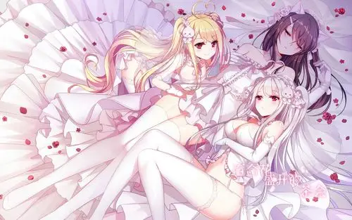 百合花盛开的茶会6k动漫壁纸