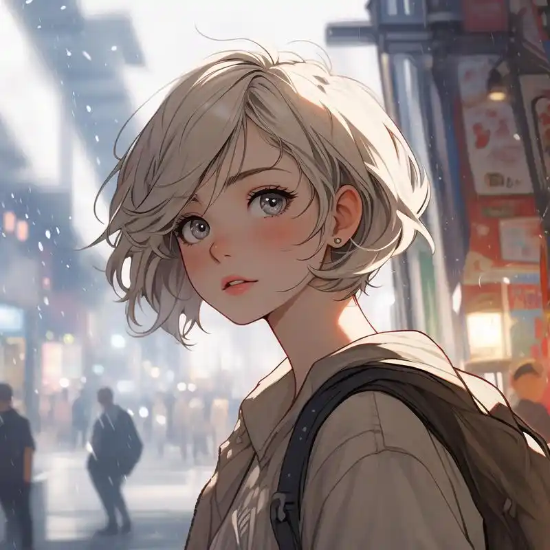 99 这里有一系列超可爱的卡通短发女生头像,快来挑选你的专属头像吧