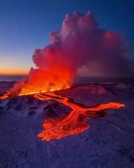 火山##冰岛火山喷发