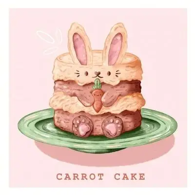 个性唯美甜品插画头像满满的美食的诱惑