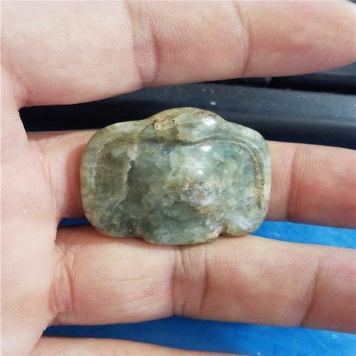 荣宝斋鉴定大开门典型红山文化老河磨玉枭包老包真高古玉老玉古玩