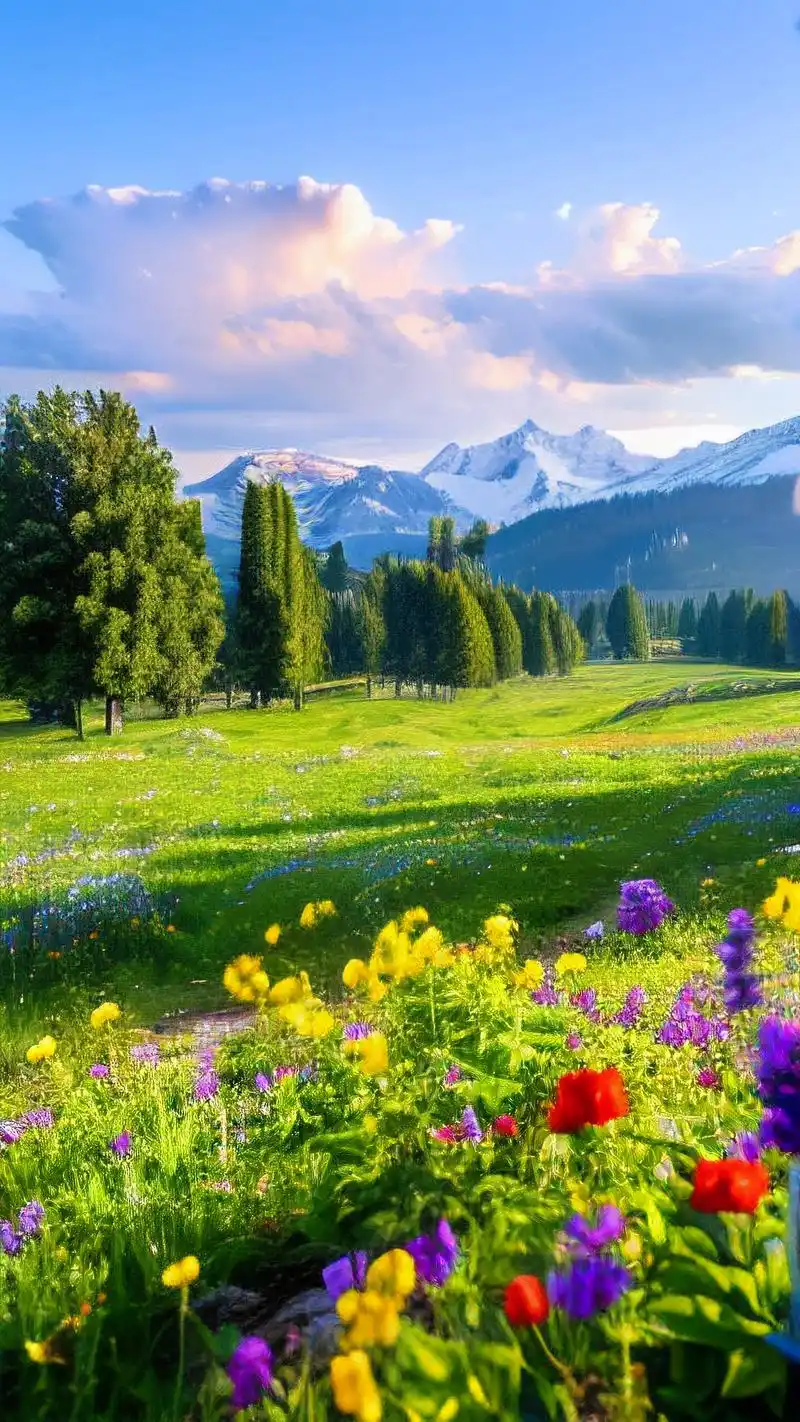 清新草地风光🌿 想要给手机换上一款简约又清新的壁纸吗?