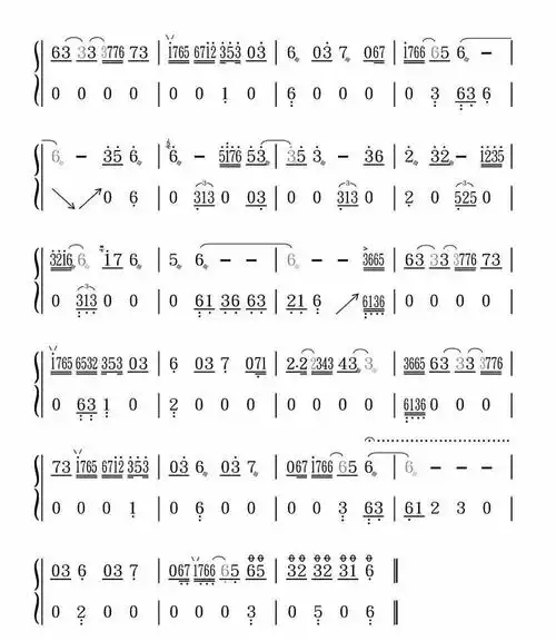 古筝曲谱丨知否知否