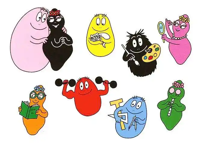 巴巴爸爸一家对应名字经典动画片巴巴爸爸