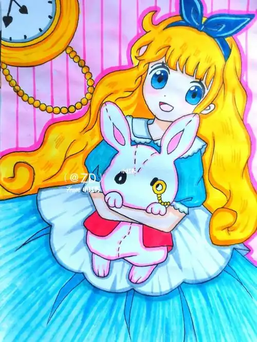 爱丽丝  #q版人物  #q版动漫人物  #动漫人物  #马克笔