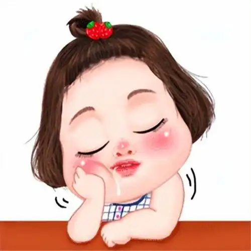 手绘小女孩头像萌可爱卡通图片 胖乎乎的太可爱了_萌娃头像_头像屋