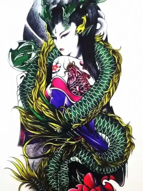 龙姬纹身图片花臂_小红书