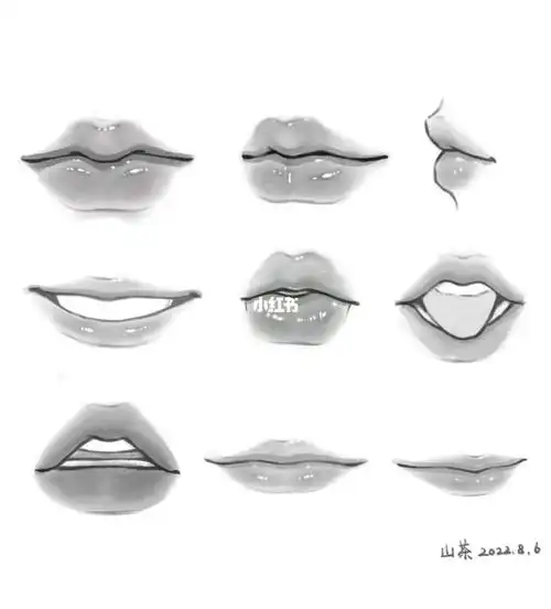 各种嘴唇的画法