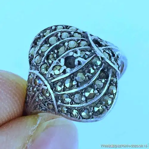 70年英国走狮标纯银戒指44克