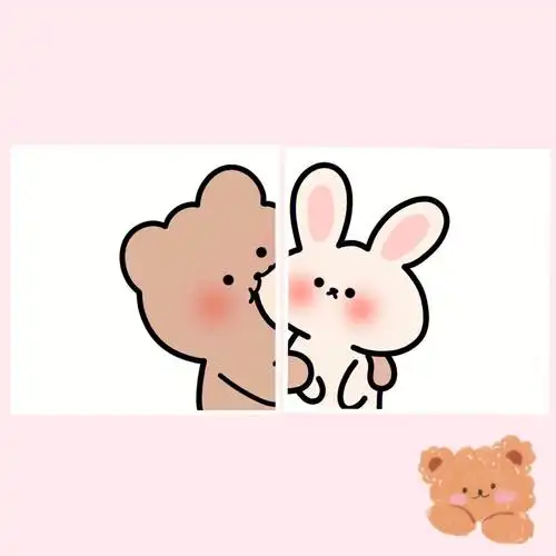 情侣小熊兔子头像版