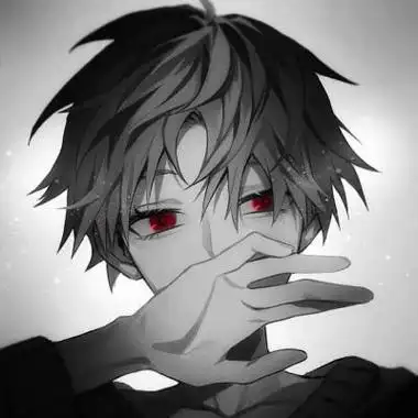 黑白动漫头像男红眼超好看只要你喜欢就拿走