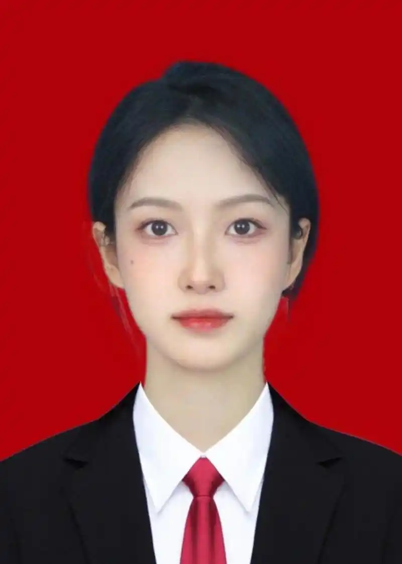 新发现:红底证件照自带一种严肃正式感 今天浅试了一下红底黑正装的