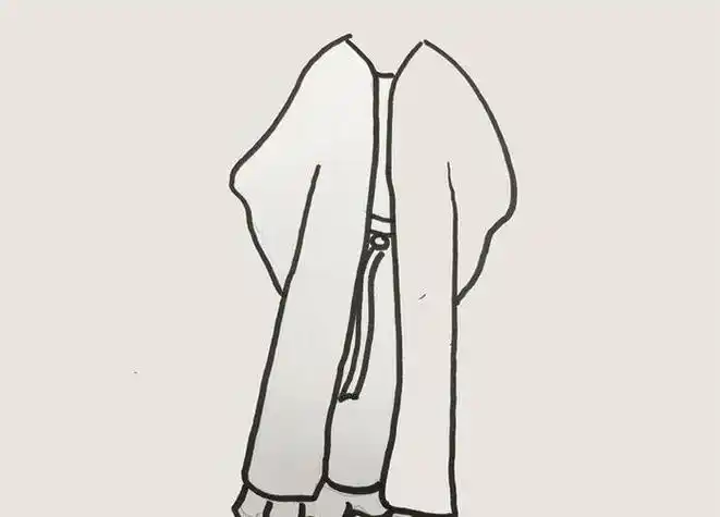 简笔画大全对襟大褂简笔画外套服装线稿衣服测量简笔画线条旗袍简笔画