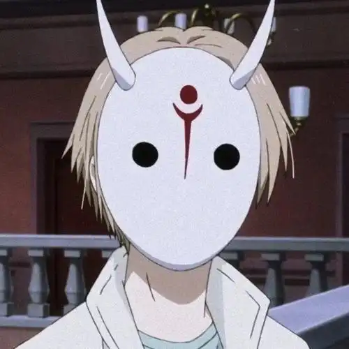 戴面具的头像我看到前方黑暗的尽头有光在等着我