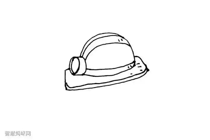 【简笔画作品】安全帽简笔画画法步骤 - 元艺考