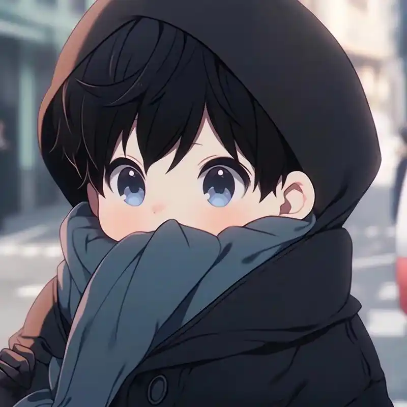 可爱男生头像(主页有情头):围巾男孩