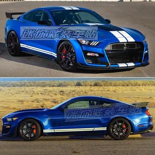 适用于福特野马改装车贴拉花gt个性侧裙平行线机盖贴赛车装饰贴画