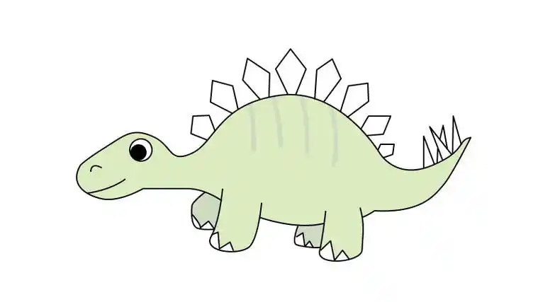 剑龙简笔画 剑龙简笔画画法