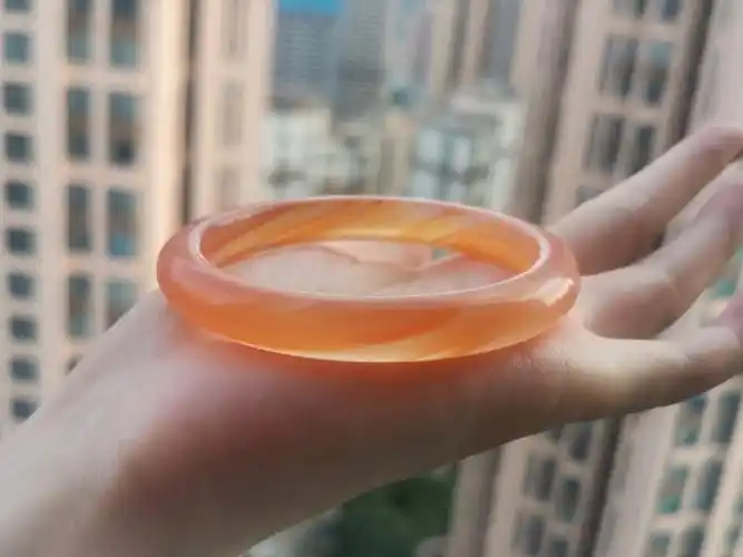 冰59口橘冰缠丝玛瑙手镯