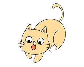 好奇的小猫简笔画画法步骤图片