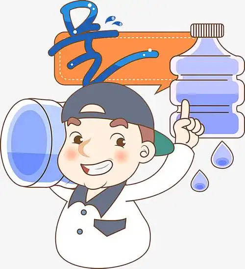 搬起一大桶水的男孩子