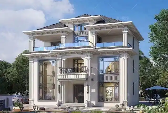 7套豪华三层别墅,大户人家既视感,建房就要建这样大气的