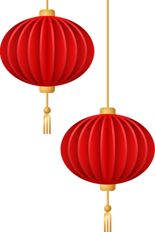 春节主题风ppt设计必备大红灯笼高清免抠图素材16张