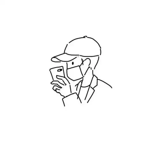 男头|极简黑白线条男生头像