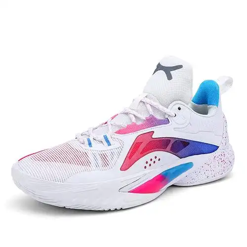 闪击10樱花粉女款篮球鞋专业比赛缓震超轻防滑男初中学生运动球鞋
