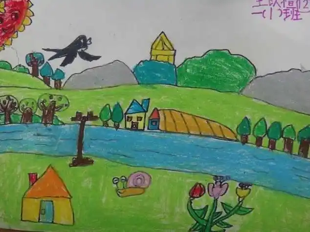 日子走进大自然昨天为大家推送了一篇春天的图片儿童画简单春天简笔画