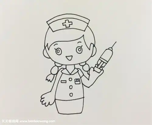 护士图片卡通简笔画手抄报 手抄报模板大全