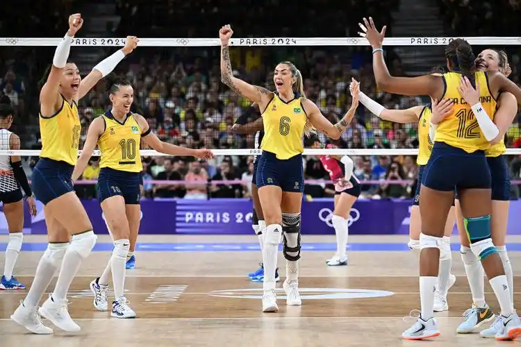 巴黎奥运会丨排球——女子四分之一决赛:巴西胜多米尼加