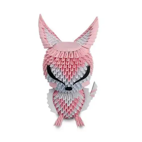 奕耘暑假亲子手工作业创意作品礼物狐狸三角插立体折纸材料包套装-图4