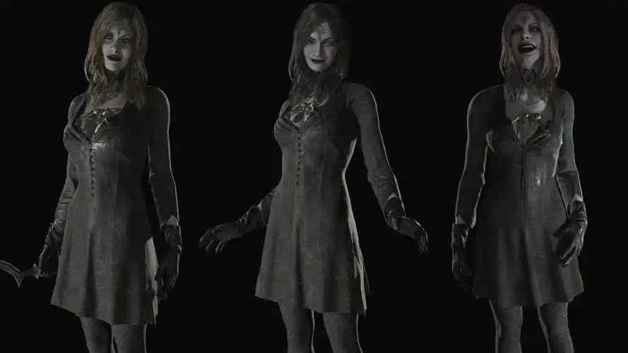 生化危机8吸血鬼女儿连衣短裙黑丝礼服mod