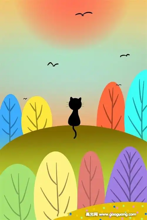 秋天主题插画作品,好看的秋天插画图片