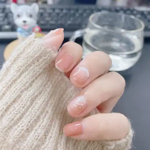 ins美甲丨夏日清透果冻美甲蜜桃小清新