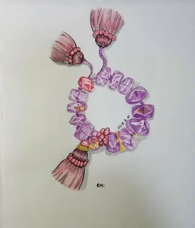 手链手绘效果图