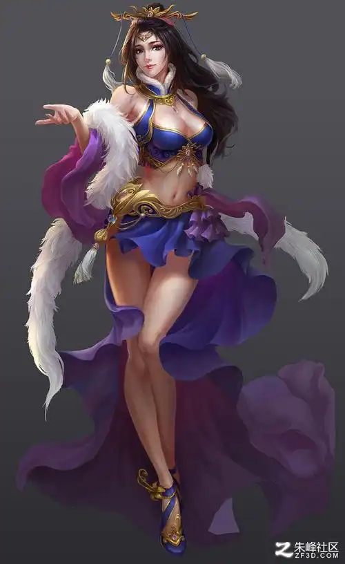 游戏原画素材 中国风女角色人物资料 游戏_cg作品_朱峰社区3d新闻