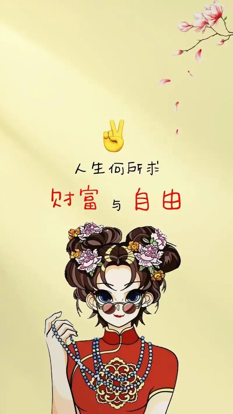 人生何所求,财富与自由.#欢迎取图 #手机壁纸 #暴富 #潮 - 抖音